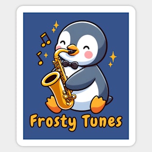 Penguin saxophone player Sticker